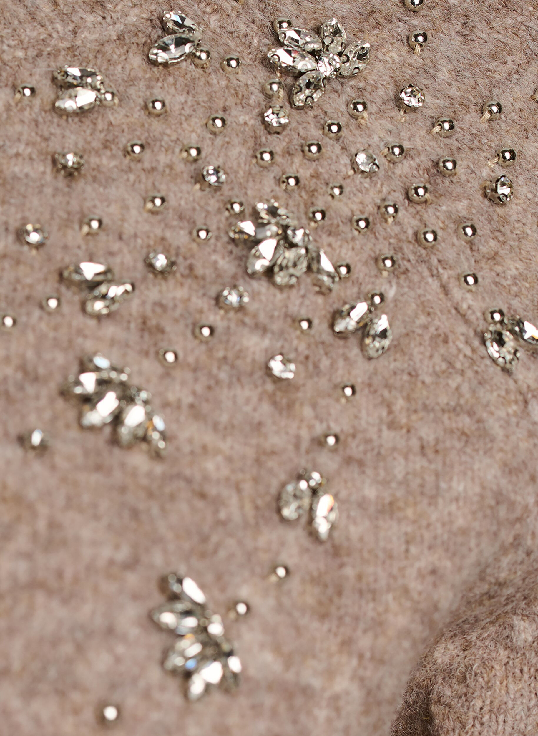 ZizziBlouse en maille avec strass et clous, Beige, Packshot image number 2