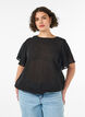 Blouse coupe ballon avec manches papillon, Noir, Model image number 0