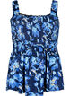 Top de maternité sans manches avec smock, Blue Flower Print, Packshot image number 0