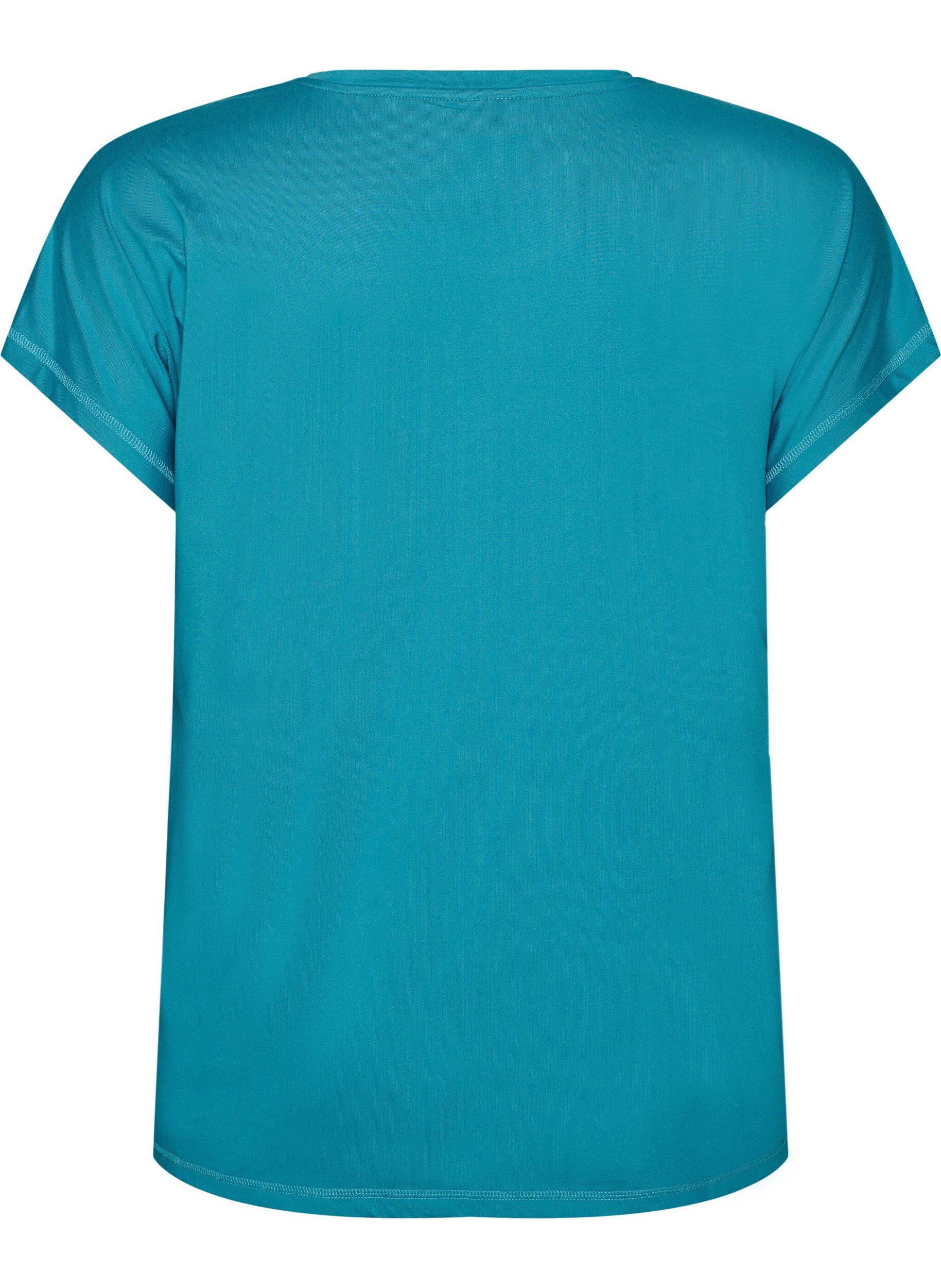 ZizziT-shirt de sport couleur unie, Bleu p&eacute;trole, Packshot image number 1