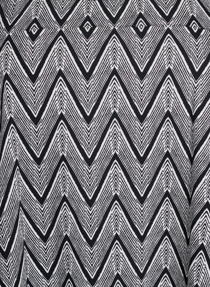 Robe en coton à manches courtes avec imprimé, Noir, Packshot image number 2