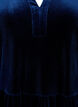 Robe en velours avec col à volants et manches 3/4., Navy Blazer, Packshot image number 2