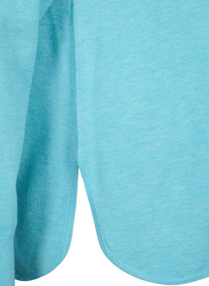 Chemisier en tricot à manches raglan, Blue Curacao Mel., Packshot image number 3