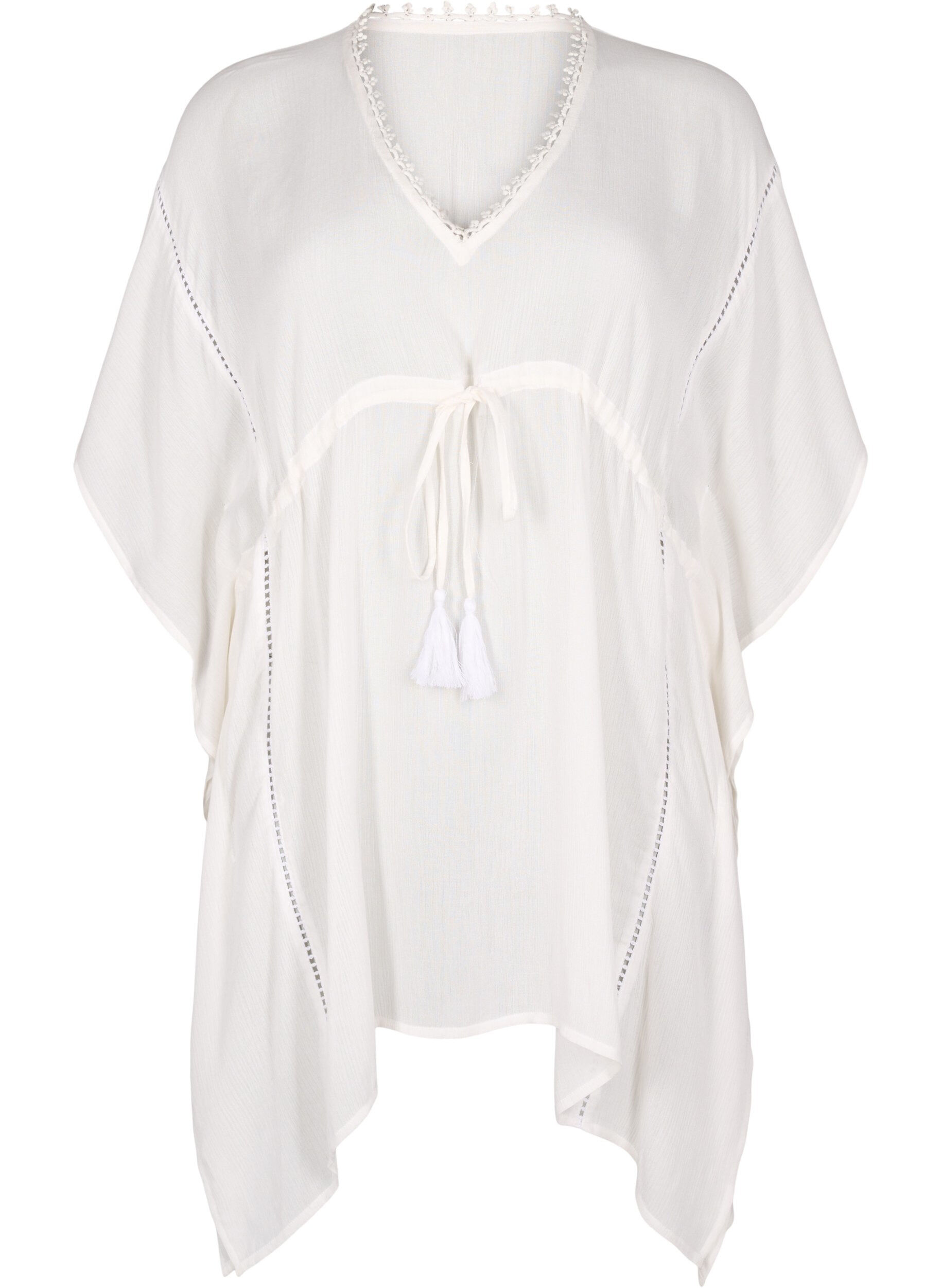 Poncho de plage &agrave; nouer &agrave; la taille