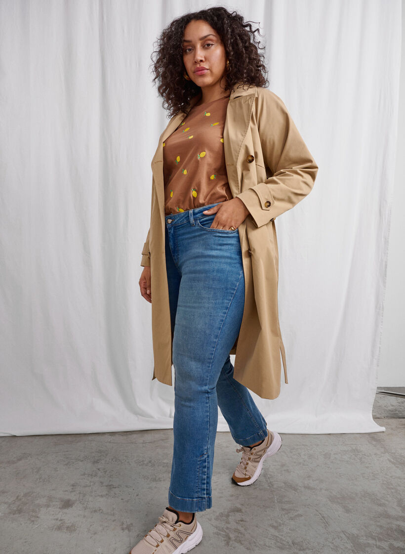 Trench coat long classique avec ceinture, Chinchilla, Image image number 1