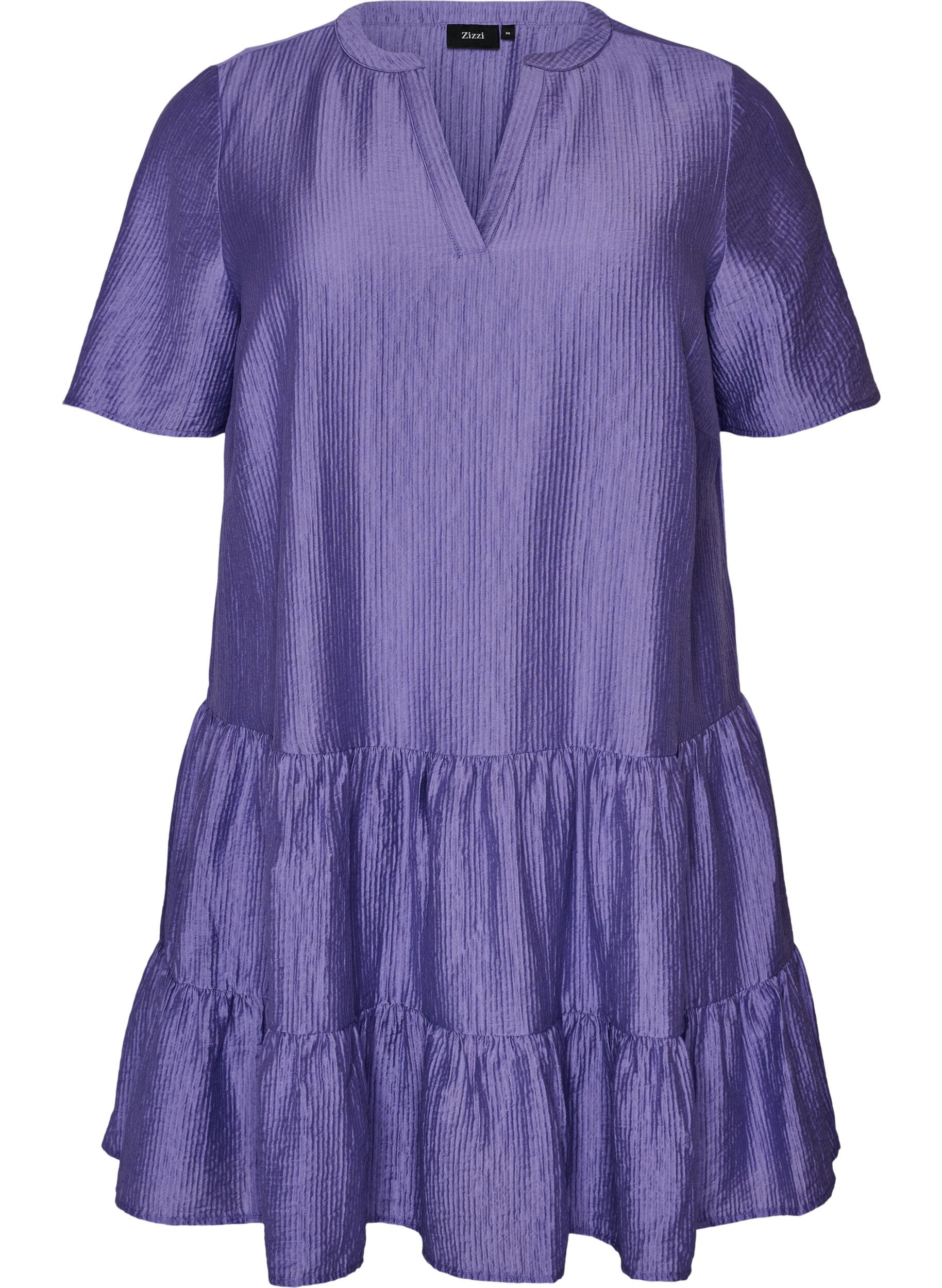 Robe coupe &eacute;vas&eacute;e textur&eacute;e