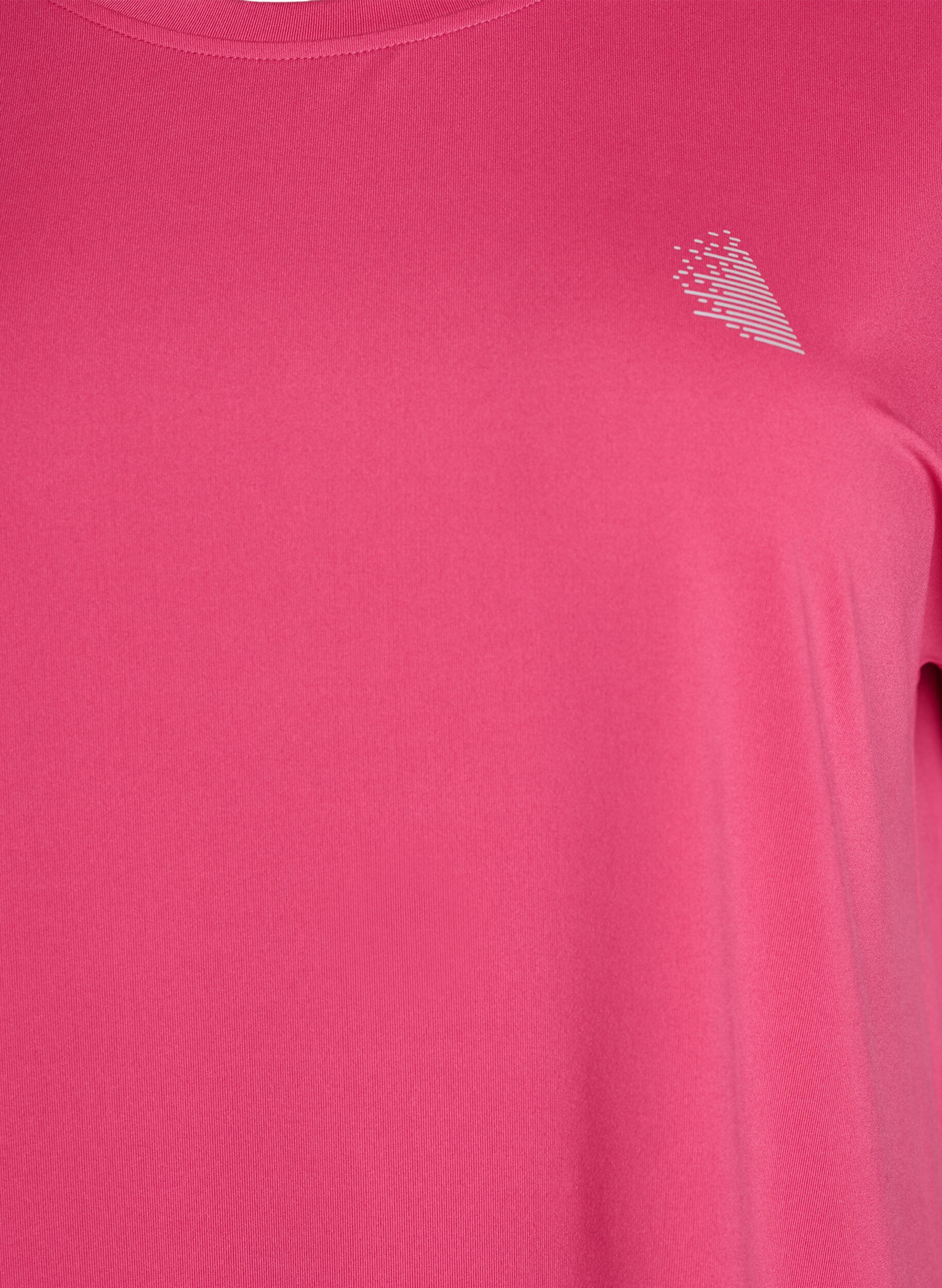 Zizzi T-shirt de sport couleur unie, Rose, Packshot image number 2