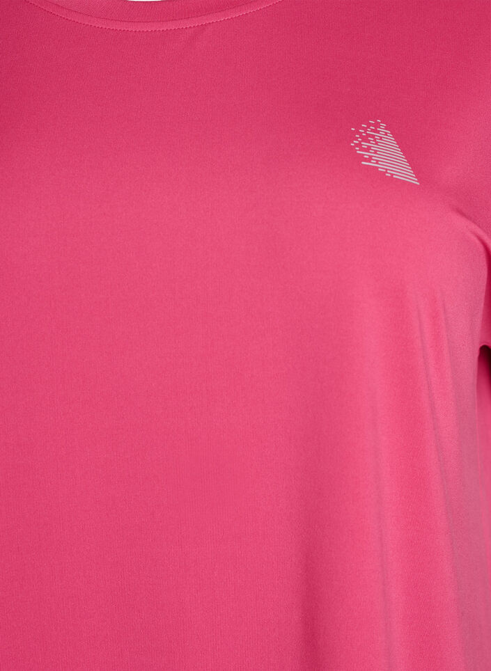 T-shirt de sport couleur unie, Rose, Packshot image number 2