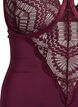 Body en dentelle &agrave; armatures avec jeu de lani&egrave;res, Bordeaux, Packshot image number 2