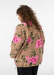 Veste en polaire &agrave; motif floral avec col montant et fermeture zipp&eacute;e, Beige, Model image number 2