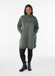 Robe sweat-shirt courte &agrave; col montant et poches, Vert, Model image number 1