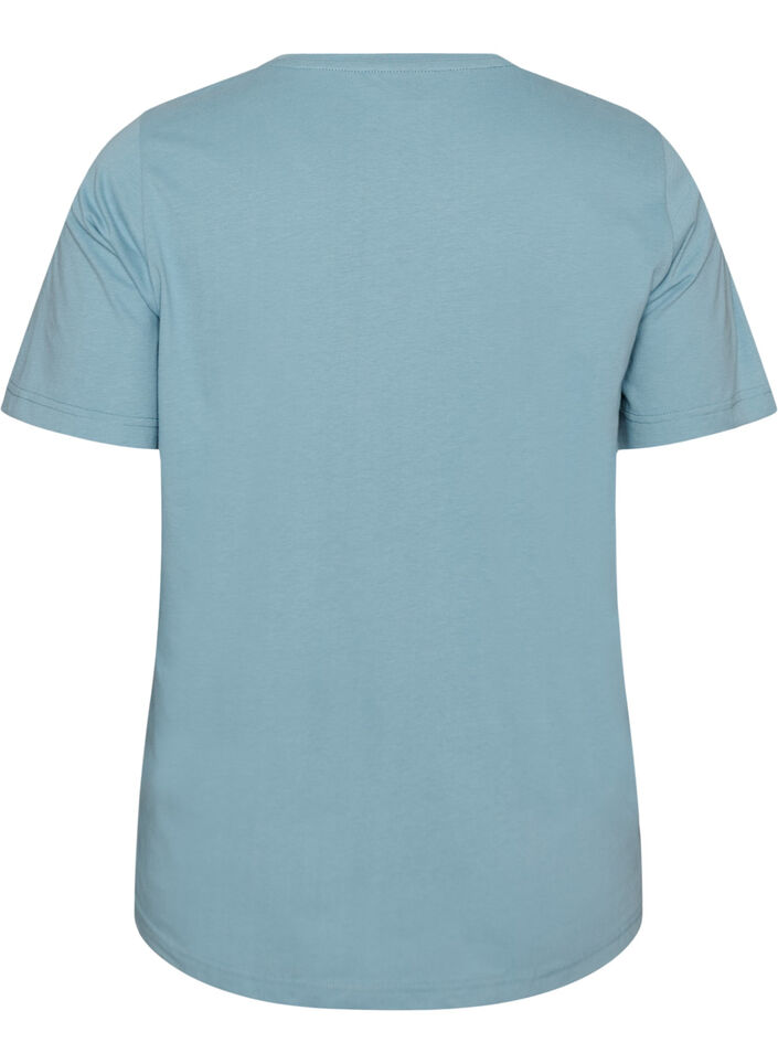 T-shirt imprim&eacute;, Bleu, Packshot image number 1