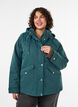 Parka matelass&eacute; avec une capuche amovible, Vert fonc&eacute;, Model image number 0