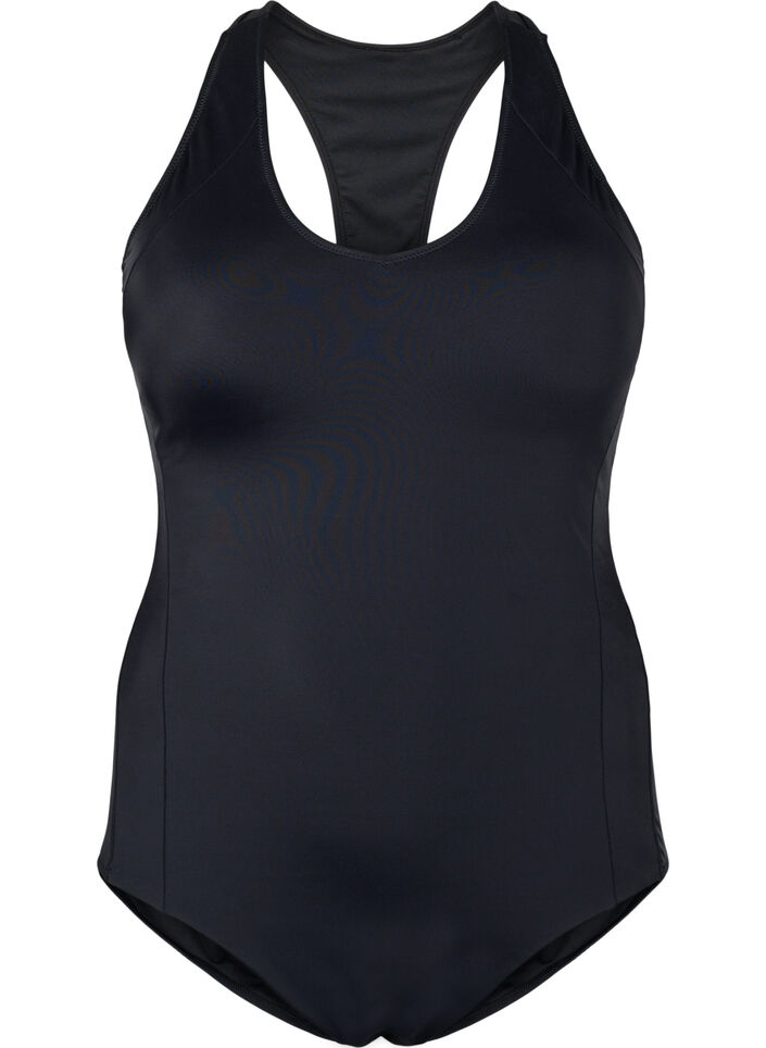 Maillot de sport avec dos nageur, Black, Packshot image number 0