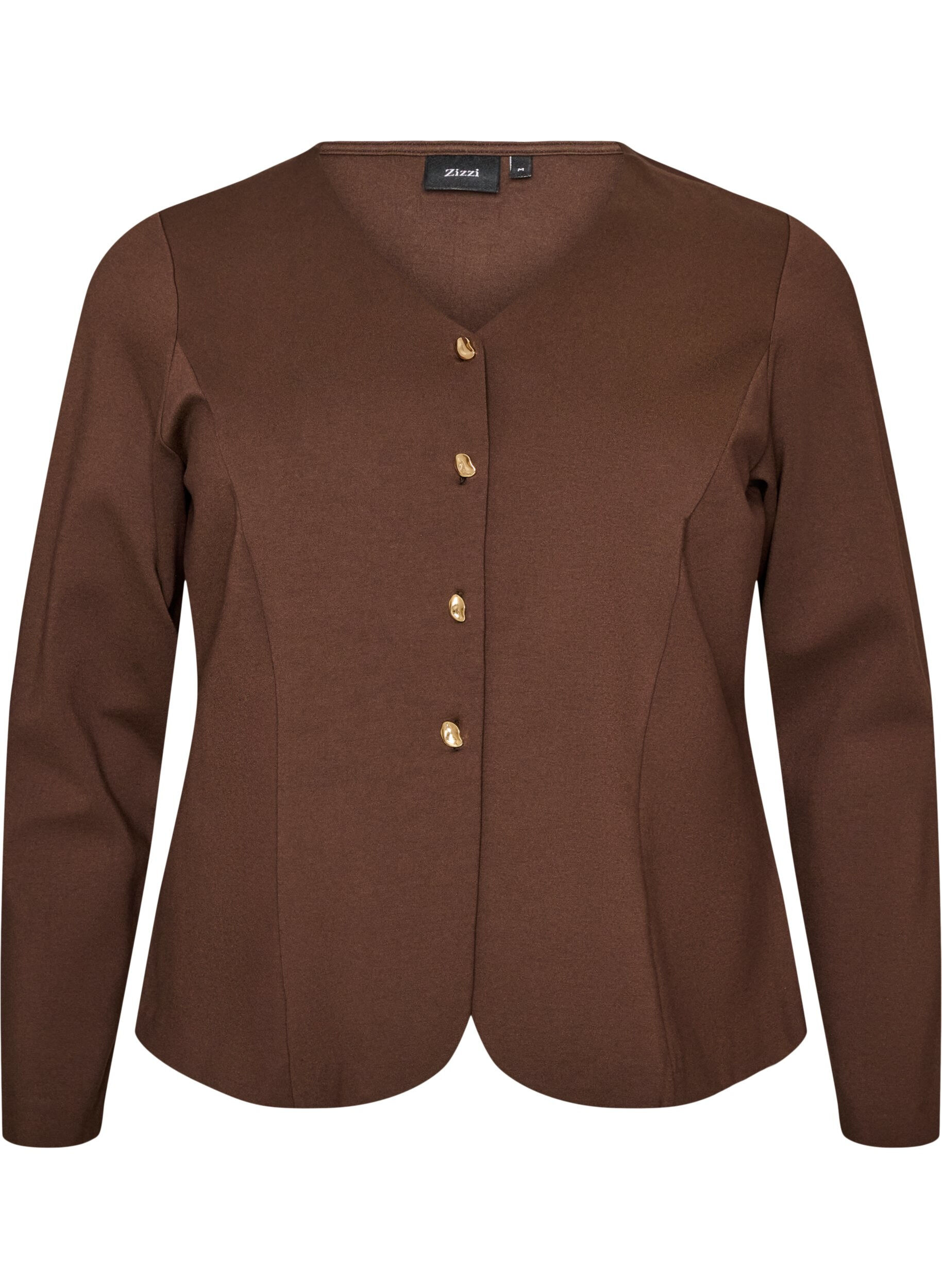 Cardigan ajust&eacute; en jersey avec boutons d&eacute;coratifs