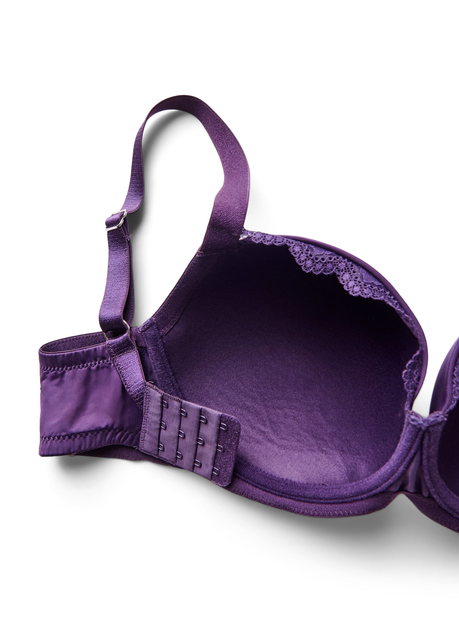 Zizzi Soutien-gorge moul&eacute; avec armatures et d&eacute;tails en dentelle, Violet, Packshot image number 3