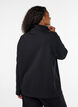 Sweat-shirt avec col montant et fermeture zipp&eacute;e, Noir, Model image number 2