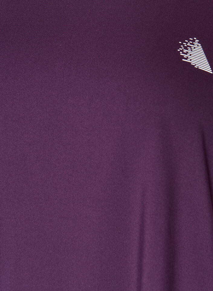 T-shirt de sport couleur unie, Violet, Packshot image number 2