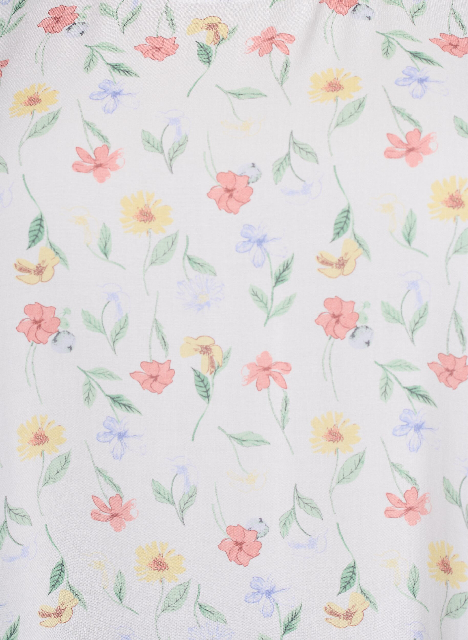 Zizzi Robe en viscose avec d&eacute;coupe, Blanc, Packshot image number 2