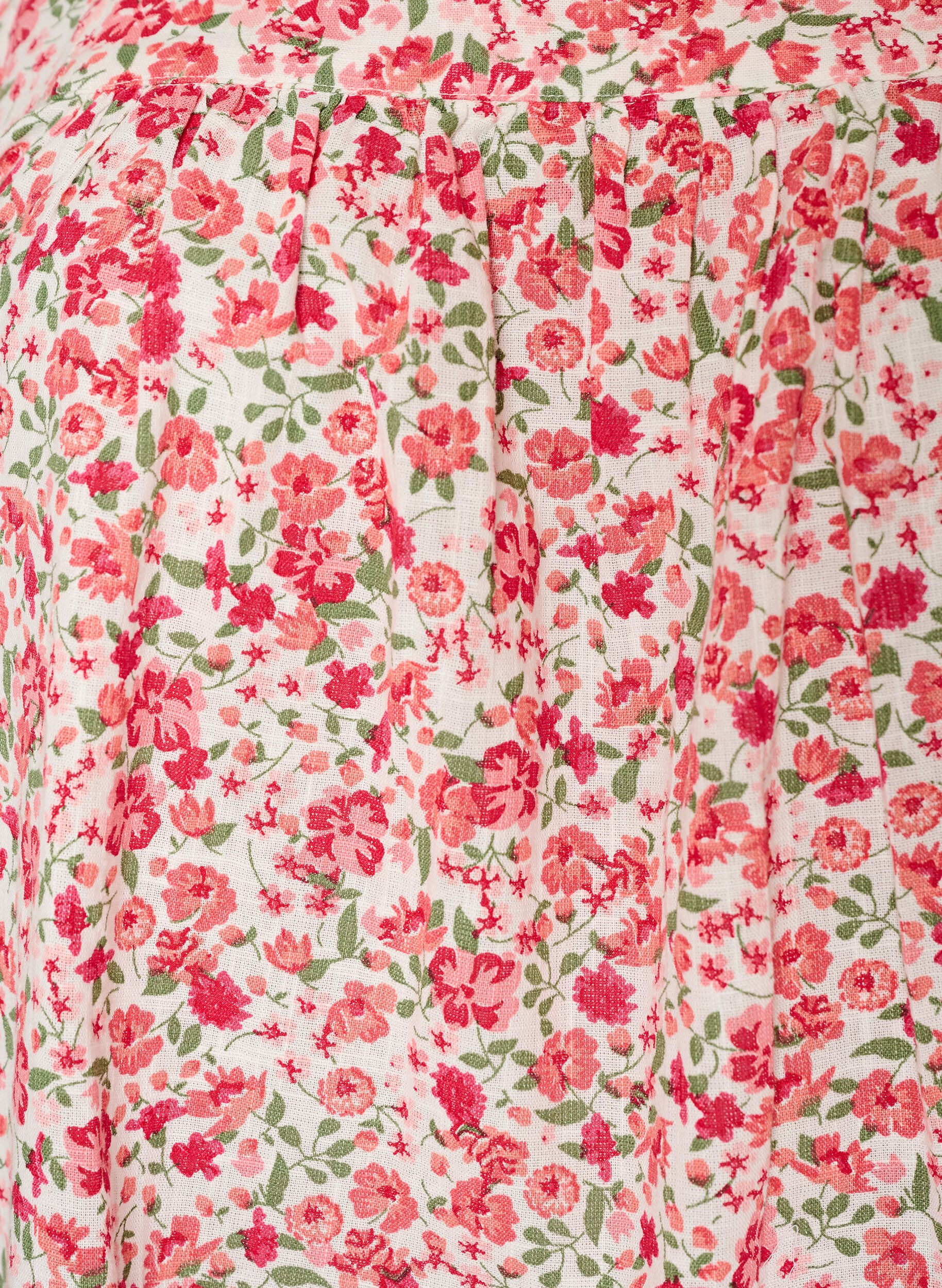 ZizziBlouse en coton avec encolure carr&eacute;e, Rouge, Packshot image number 2