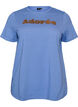 T-shirt en coton bio avec imprim&eacute; sur le devant, Bleu, Packshot image number 0