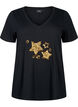 T-shirt à paillettes en coton, Black W. Star, Packshot image number 0