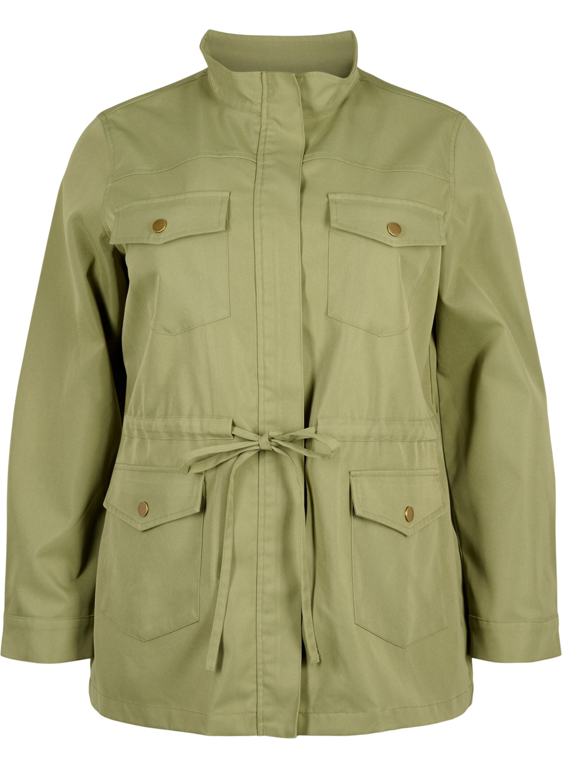 Zizzi Veste militaire avec cordon &agrave; la taille, Aloe, Packshot image number 0