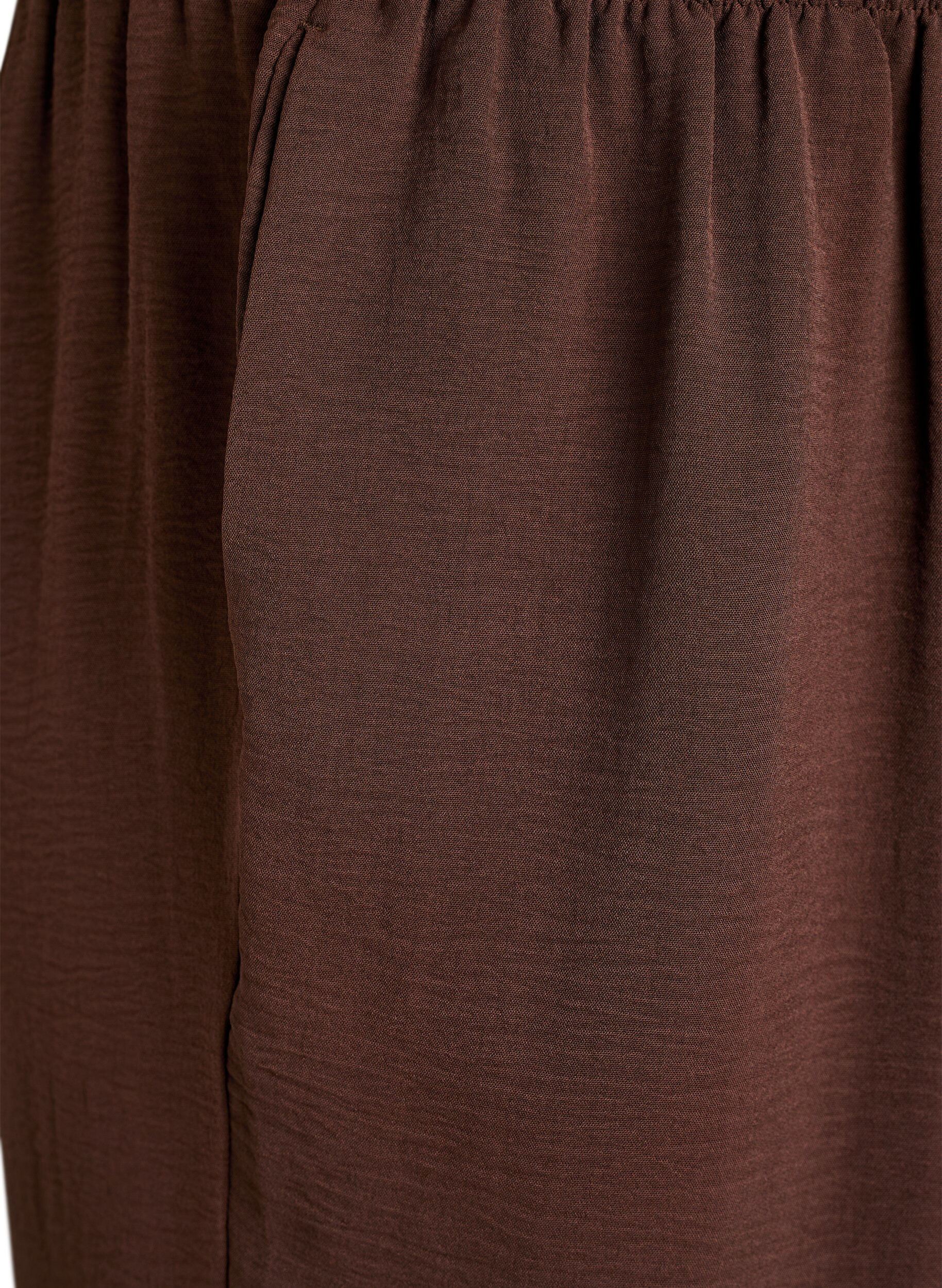ZizziPantalon balloon taille haute, Marron, Packshot image number 2