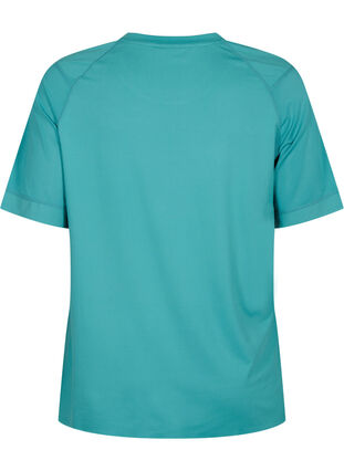 T-shirt d'entraînement à manches courtes et col ras du cou, Green-Blue Slate, Packshot image number 1