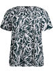Chemisier &agrave; manches courtes en viscose avec imprim&eacute;, Vert fonc&eacute;, Packshot image number 0