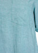 Tunique coupe trap&egrave;ze en lin et viscose, Bleu, Packshot image number 2