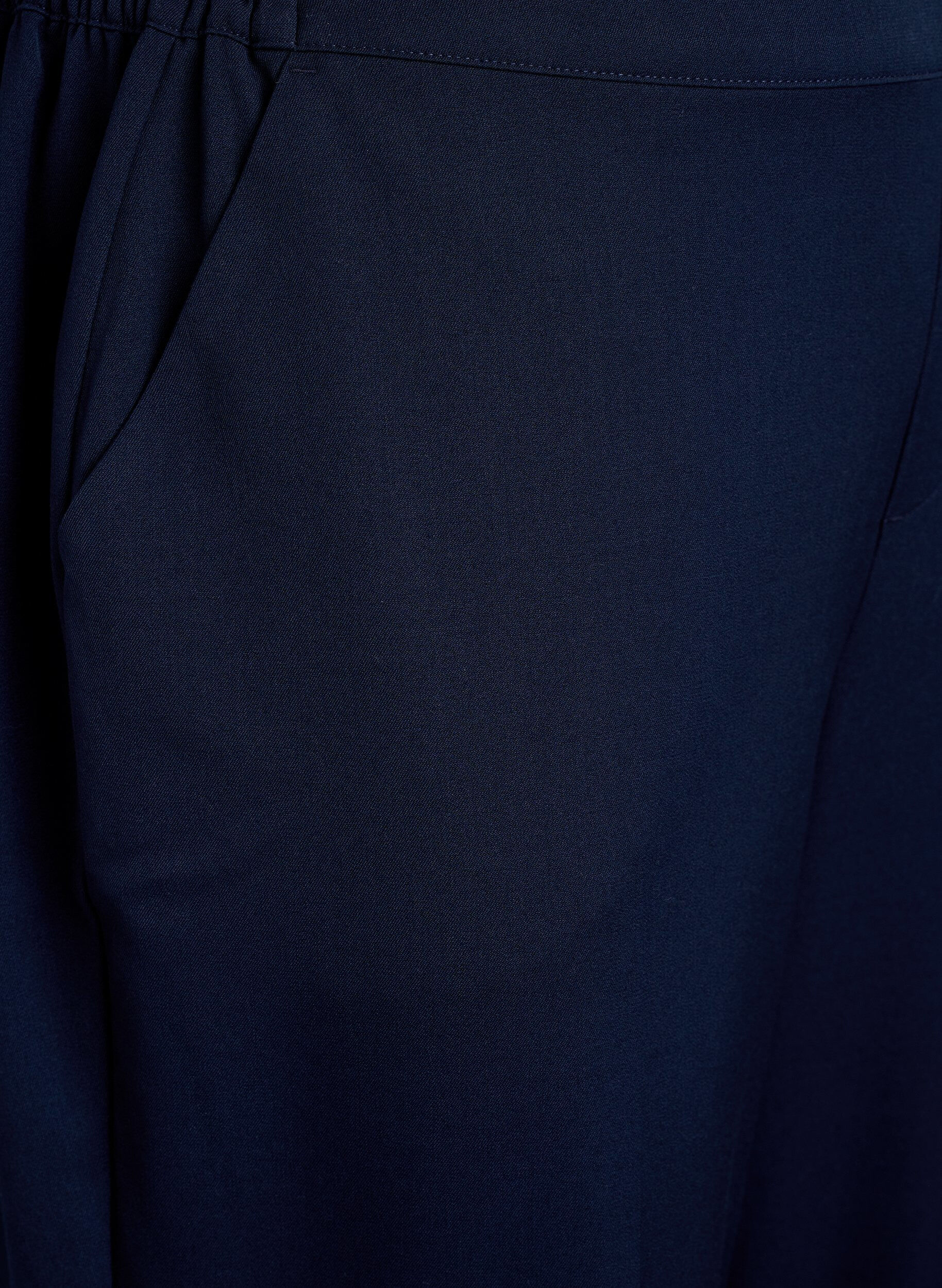 Zizzi Pantalon ample &agrave; taille haute, Bleu, Packshot image number 2