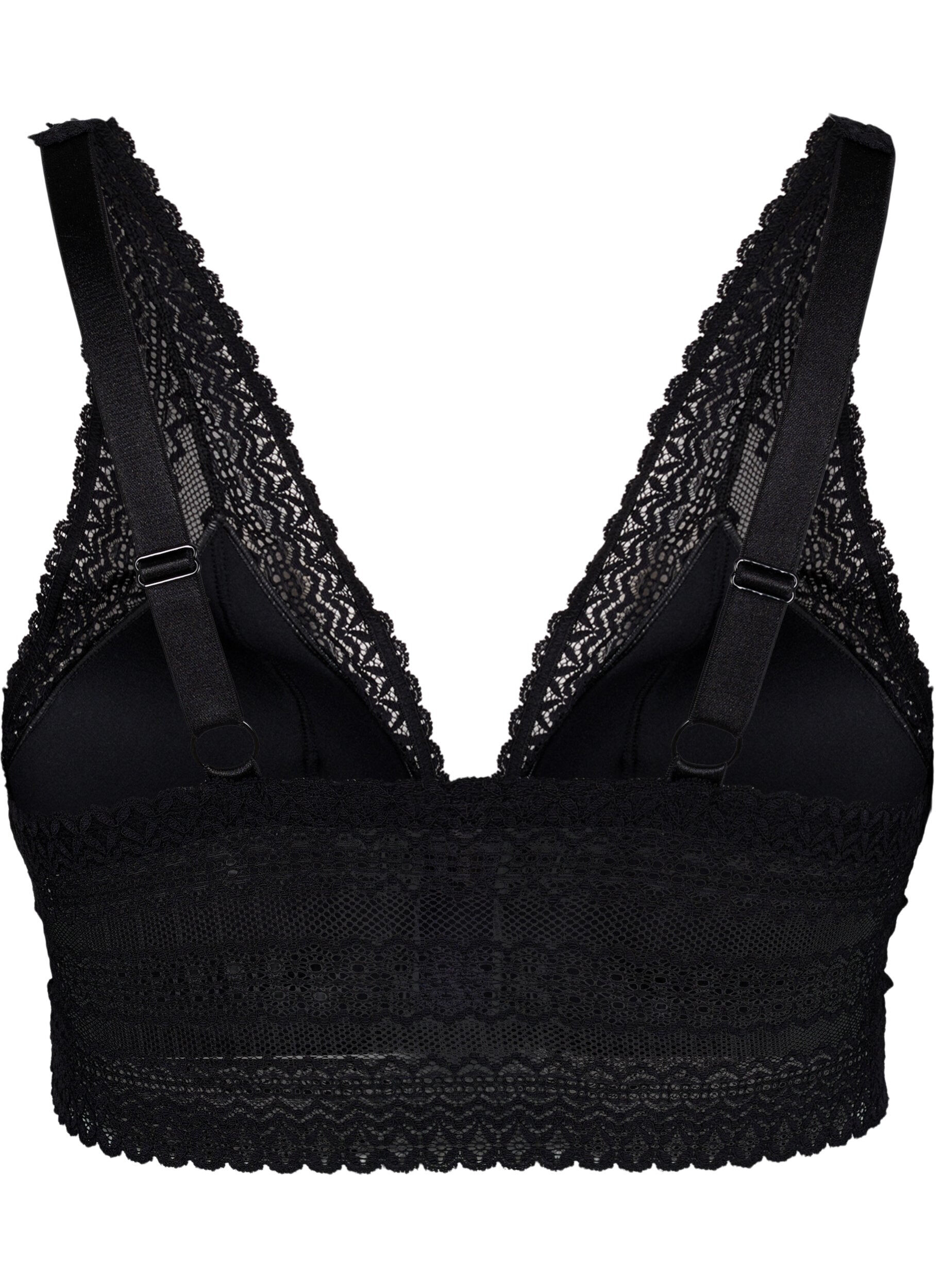 Zizzi Soutien-gorge en dentelle &agrave; rembourrage l&eacute;ger, Black, Packshot image number 1