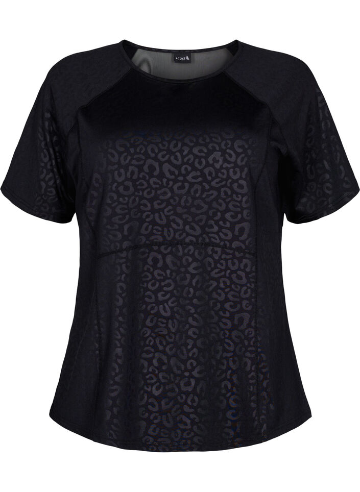 T-shirt d'entraînement avec impression et maille, Black, Packshot image number 0
