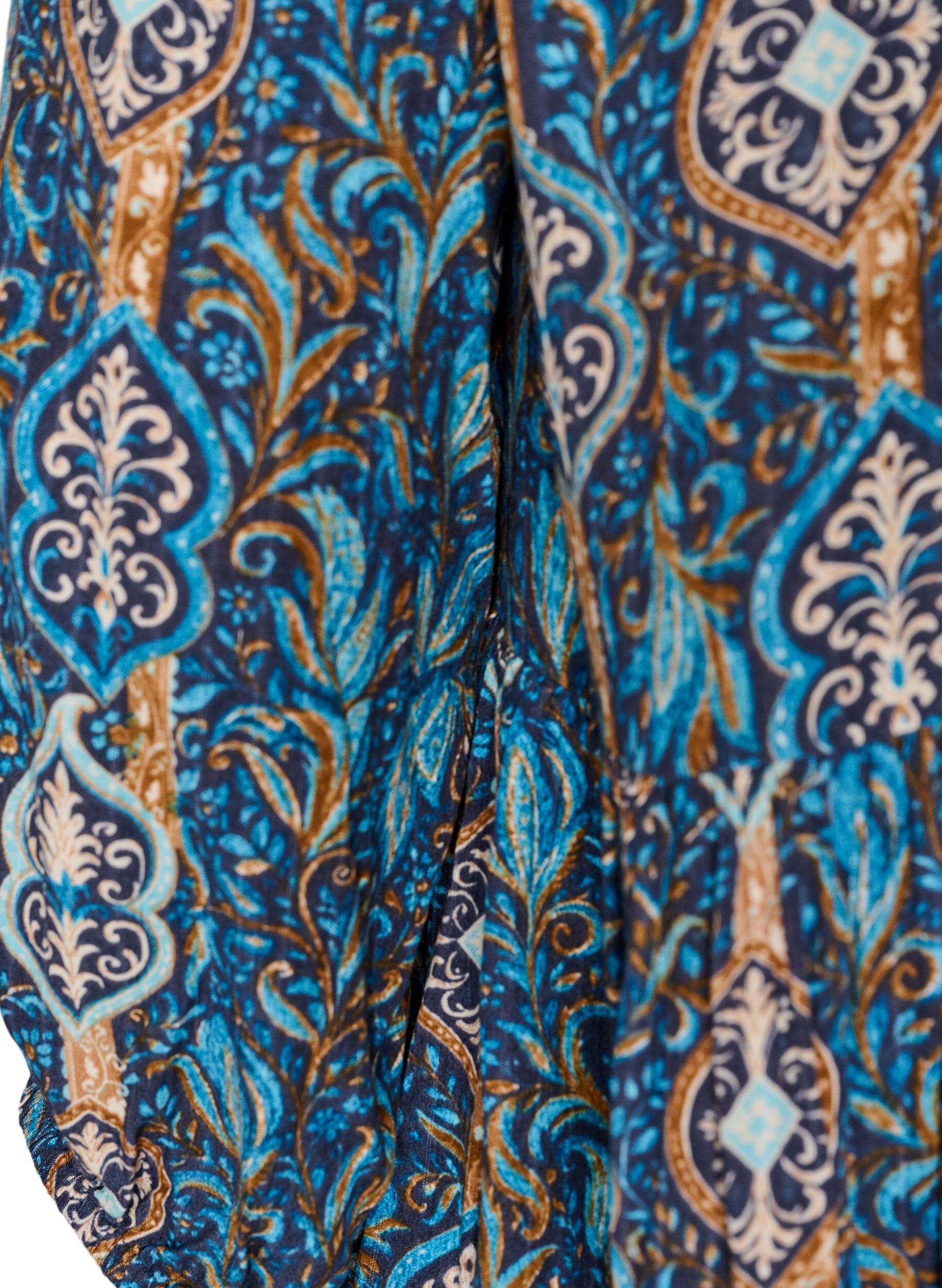 ZizziBlouse &agrave; imprim&eacute; cachemire et d&eacute;tails en dentelle, Bleu Clair, Packshot image number 3