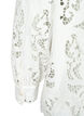 Blouse façon chemise à manches longues en dentelle, White, Packshot image number 3