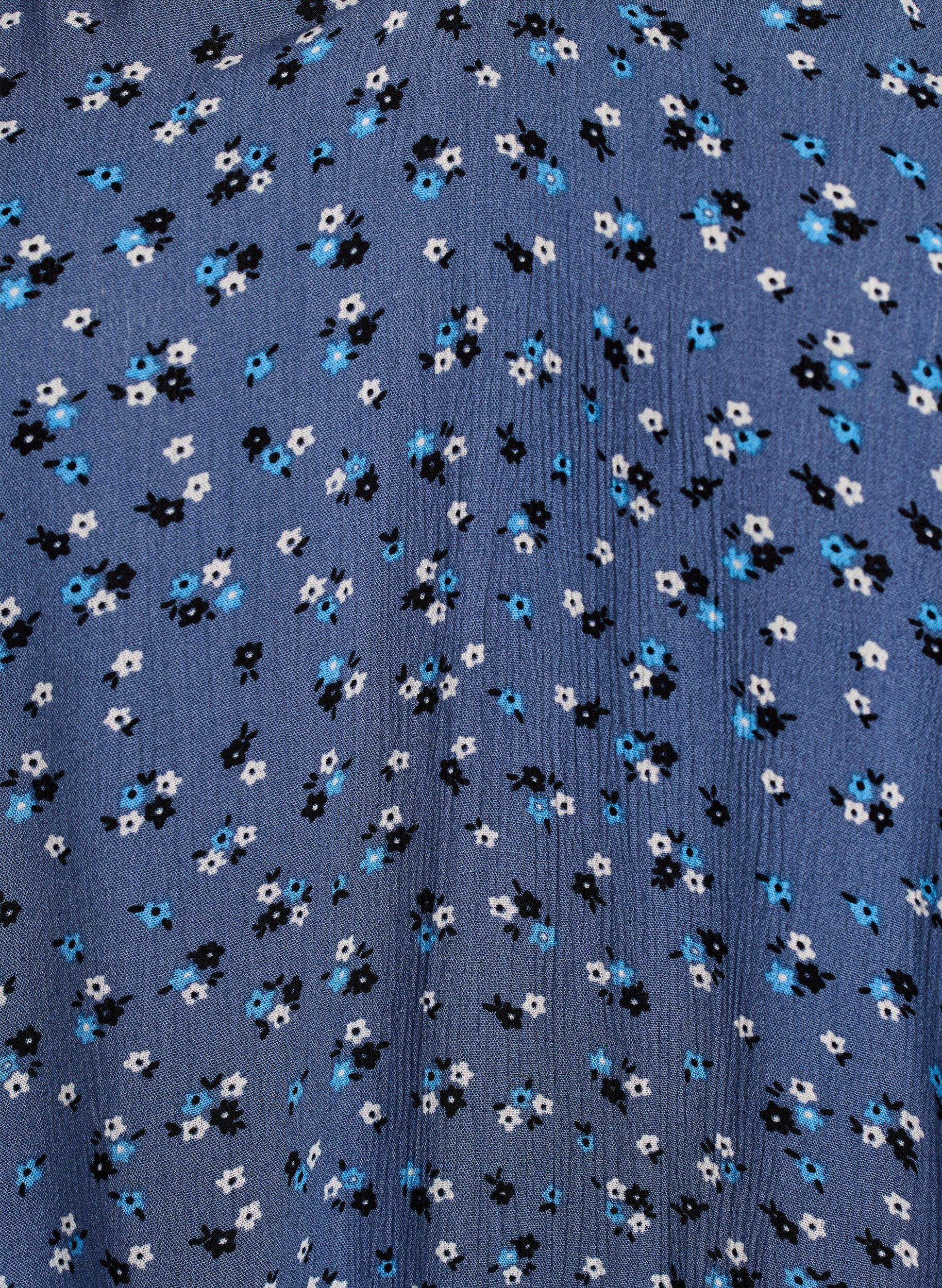 Zizzi Tunique avec imprim&eacute; floral et manches 3/4, Bleu, Packshot image number 2