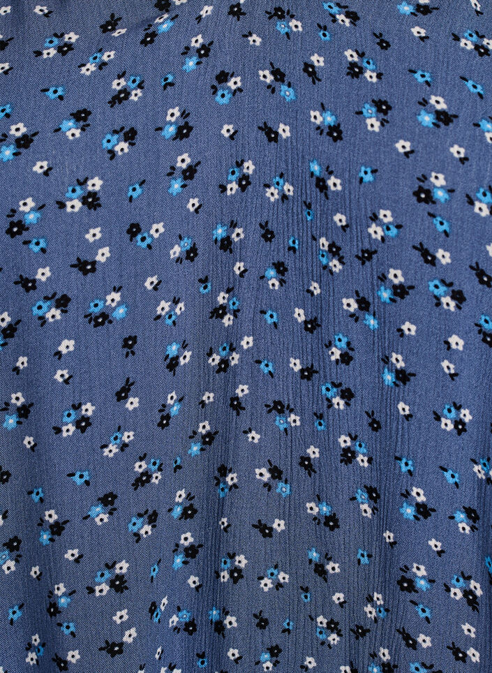 Tunique avec imprim&eacute; floral et manches 3/4, Bleu, Packshot image number 2