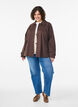 Trench court avec col et manches raglan, Marron, Model image number 1