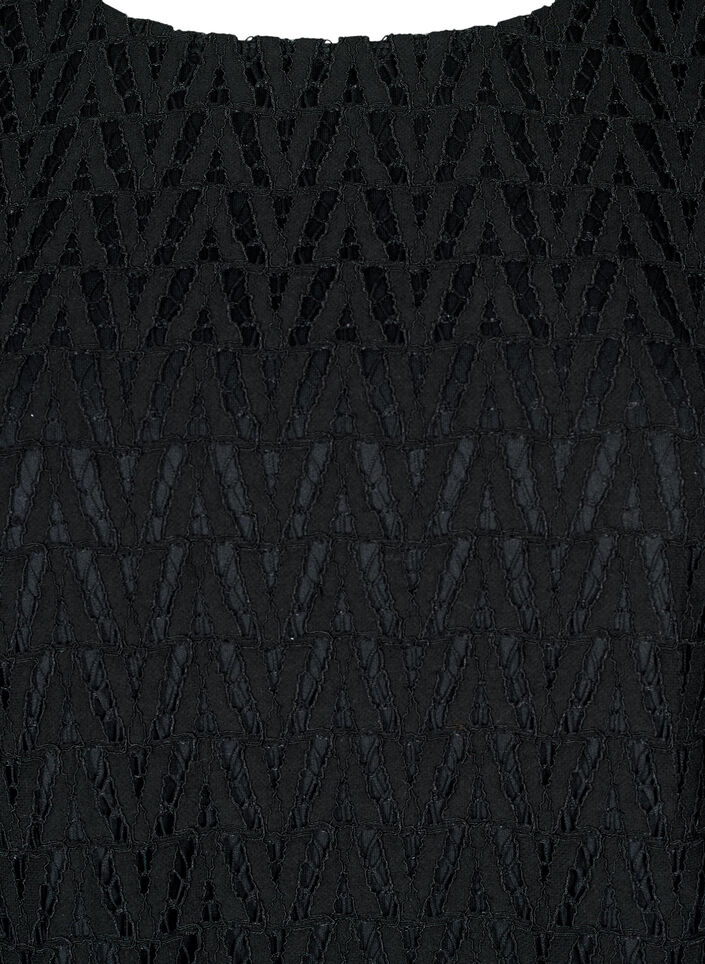 Chemisier en dentelle avec manches volantées, Black, Packshot image number 2