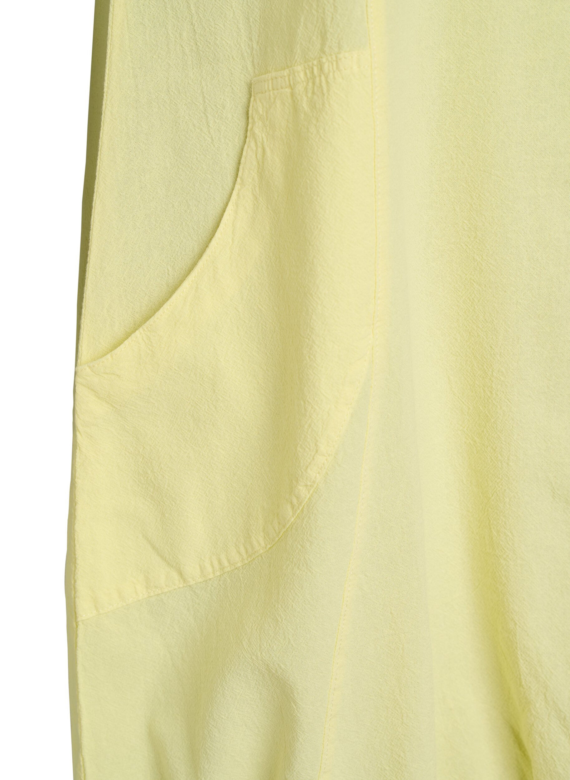 ZizziRobe en coton &agrave; manches courtes, Jaune clair, Packshot image number 3