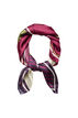 Foulard carr&eacute; &agrave; l&rsquo;aspect satin avec un motif, Violet, Packshot image number 0