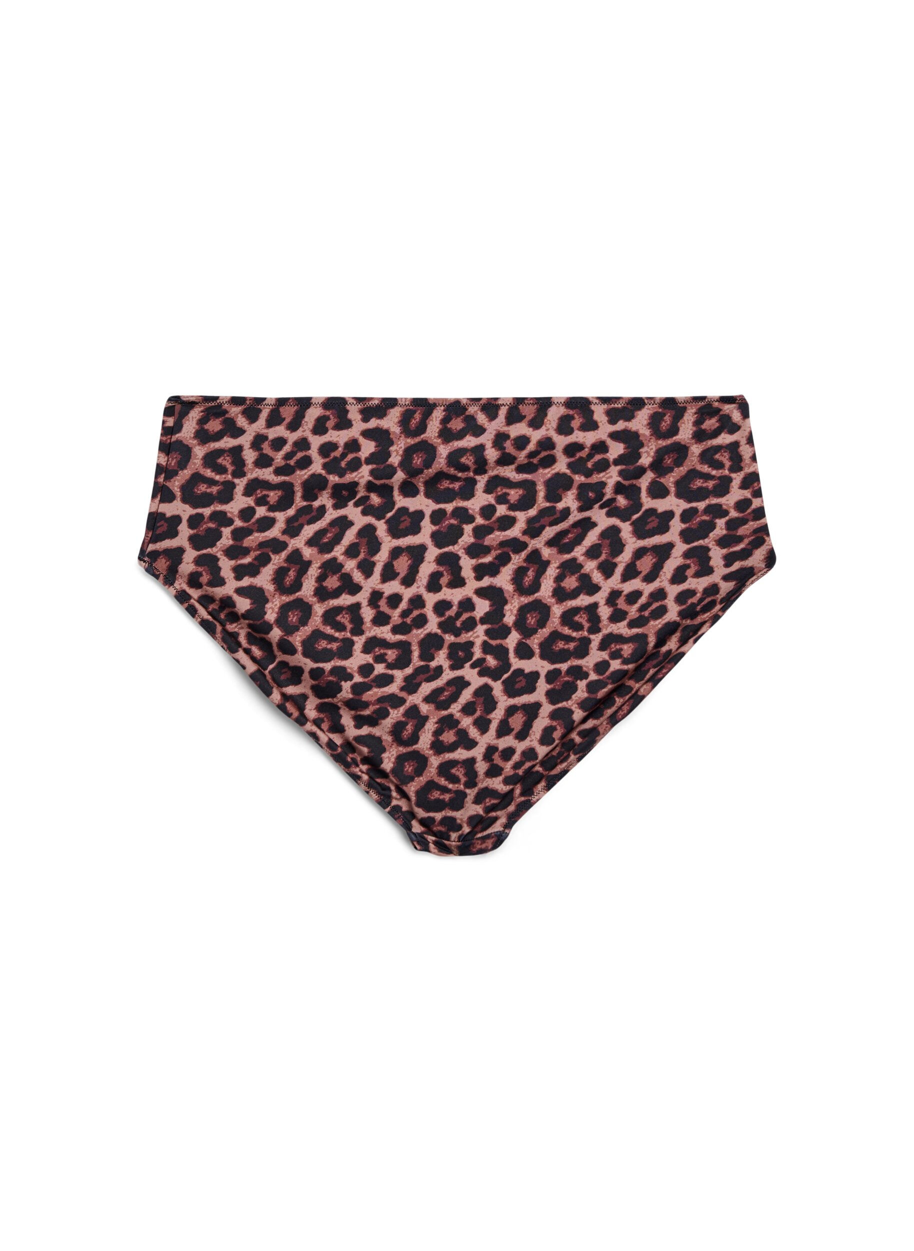 ZizziCulotte de bikini taille haute &agrave; imprim&eacute; floral, Marron, Packshot image number 1