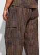 Pantalon cargo en coton &agrave; carreaux, Marron, Model image number 4