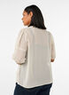 Blouse en seersucker avec lien &agrave; nouer, Beige, Model image number 2