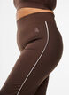 Pantalon de sport évasé avec liseré contrastant, Marron, Model image number 2