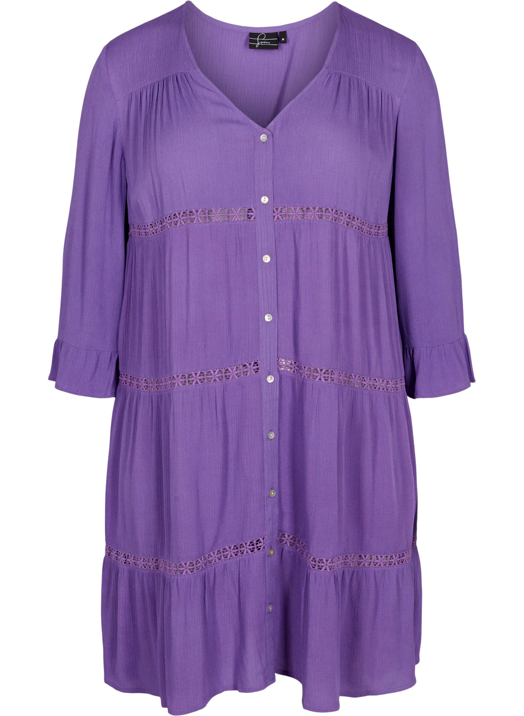 Zizzi Robe de plage en viscose, Royal Lilac, Packshot image number 0