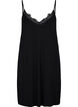 Chemise de nuit avec bord dentelle en viscose, Noir, Packshot image number 0