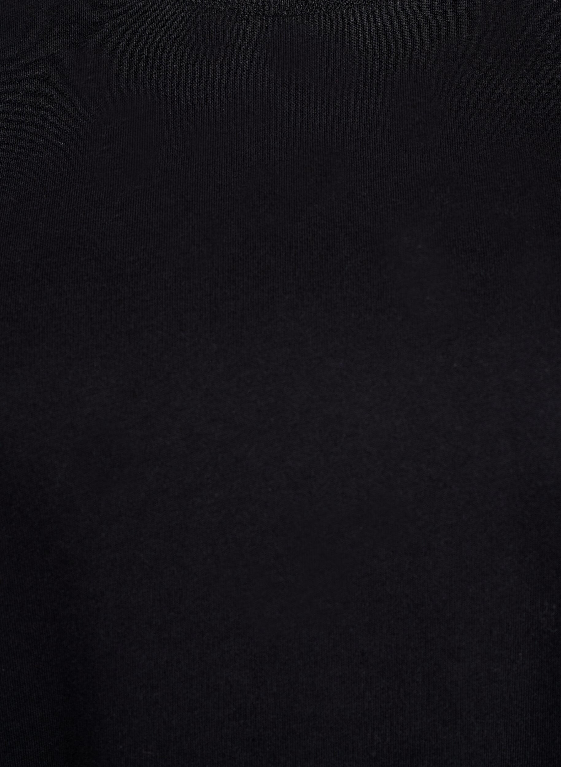 Zizzi Robe t-shirt en coton jusqu'aux genoux, Noir, Packshot image number 2