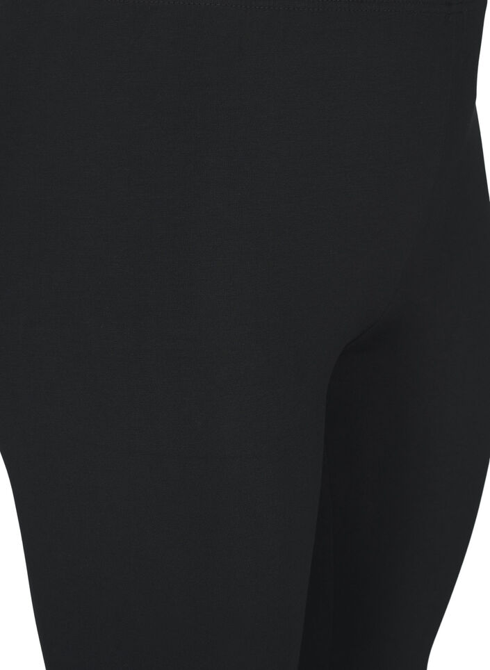 Leggings 3/4 de base en viscose, Black, Packshot image number 2